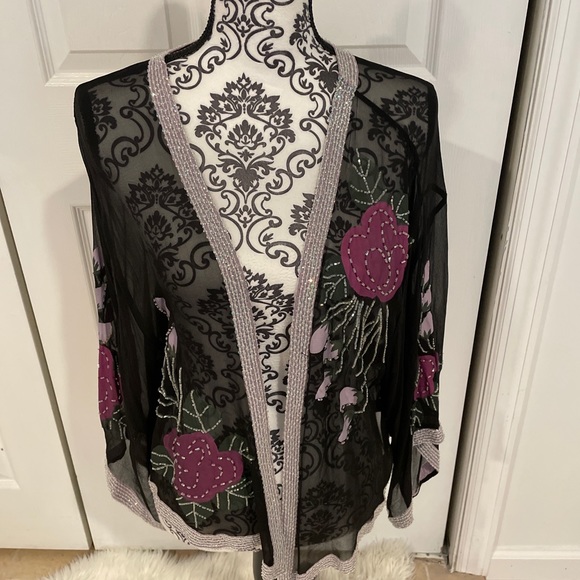 Beautiful hundred % silk women’sbeaded jacket